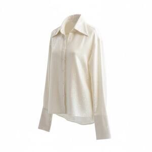 Sequin button down shirt